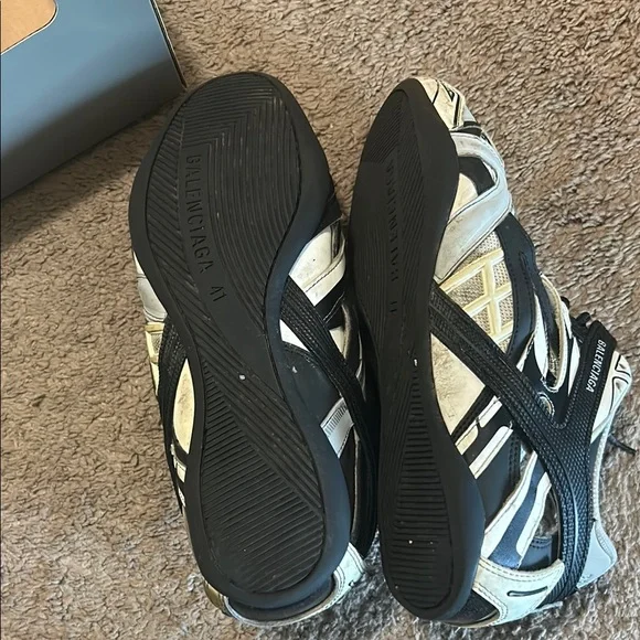 Black and White Athletic Sneakers - Picture 2 of 6